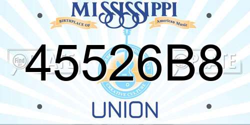 45526B8 Mississippi License Plate