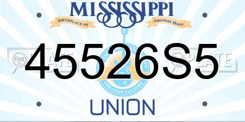 45526S5 Mississippi License Plate