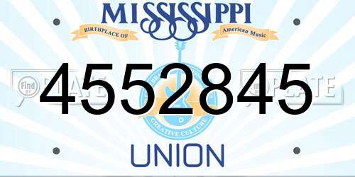 4552845 Mississippi License Plate