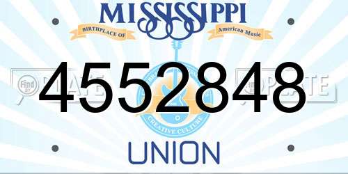 4552848 Mississippi License Plate