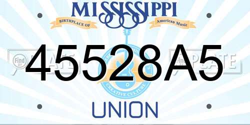 45528A5 Mississippi License Plate