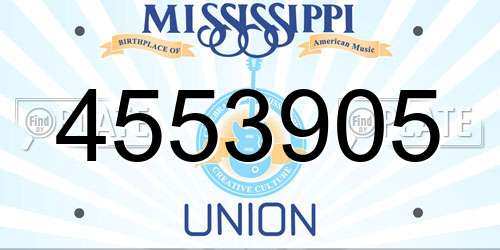 4553905 Mississippi License Plate