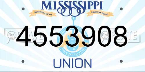 4553908 Mississippi License Plate