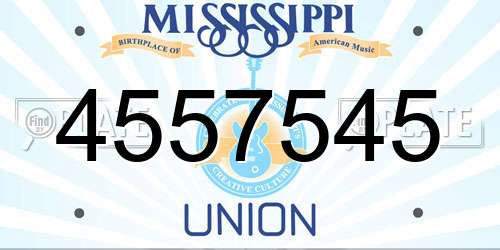4557545 Mississippi License Plate
