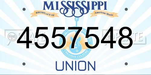 4557548 Mississippi License Plate
