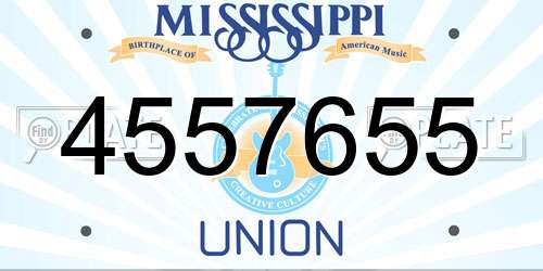 4557655 Mississippi License Plate