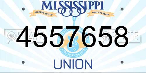 4557658 Mississippi License Plate