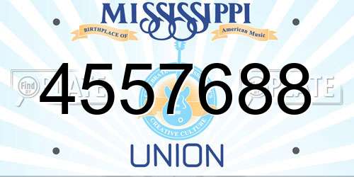 4557688 Mississippi License Plate