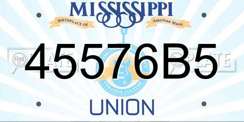 45576B5 Mississippi License Plate