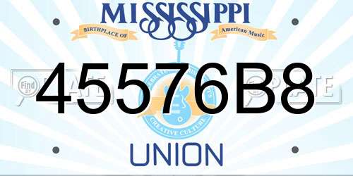 45576B8 Mississippi License Plate