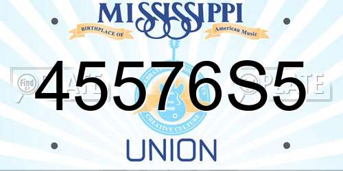 45576S5 Mississippi License Plate