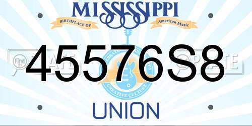 45576S8 Mississippi License Plate