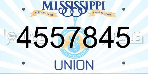 4557845 Mississippi License Plate
