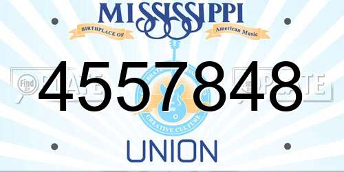 4557848 Mississippi License Plate