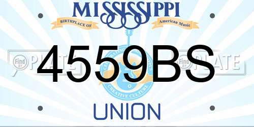 4559BS Mississippi License Plate