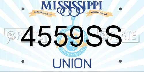 4559SS Mississippi License Plate