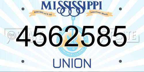 4562585 Mississippi License Plate