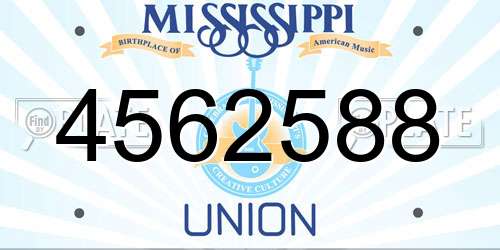 4562588 Mississippi License Plate