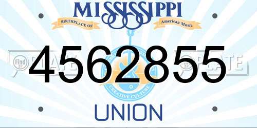 4562855 Mississippi License Plate