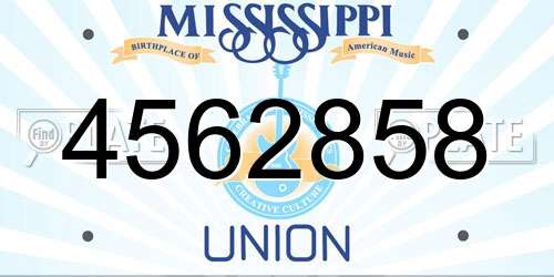 4562858 Mississippi License Plate