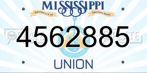 4562885 Mississippi License Plate