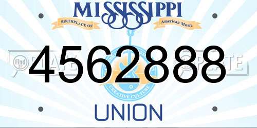 4562888 Mississippi License Plate