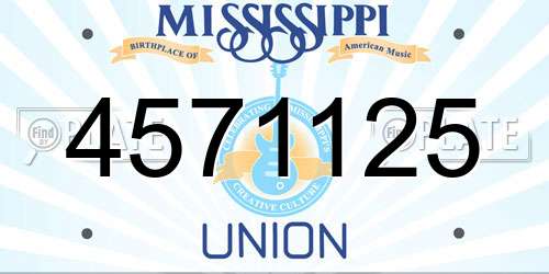 4571125 Mississippi License Plate