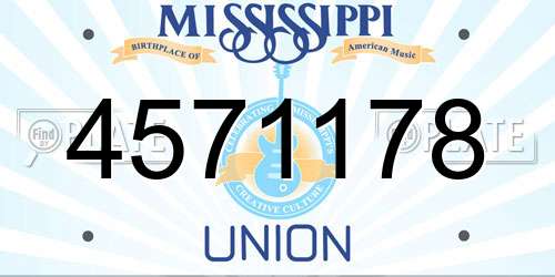 4571178 Mississippi License Plate