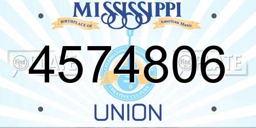 4574806 Mississippi License Plate