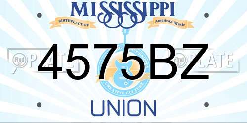 4575BZ Mississippi License Plate