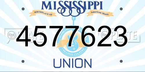 4577623 Mississippi License Plate