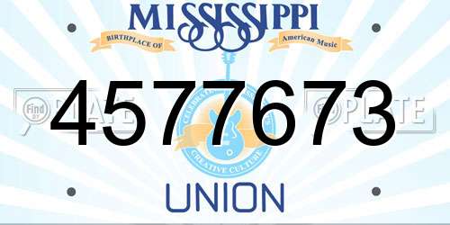 4577673 Mississippi License Plate