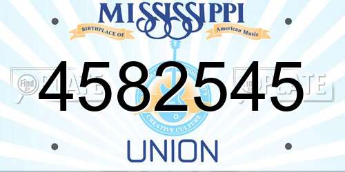 4582545 Mississippi License Plate