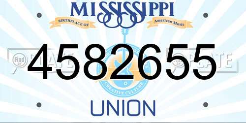 4582655 Mississippi License Plate