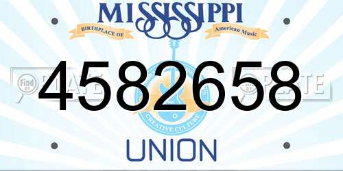 4582658 Mississippi License Plate