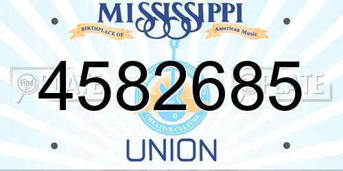 4582685 Mississippi License Plate