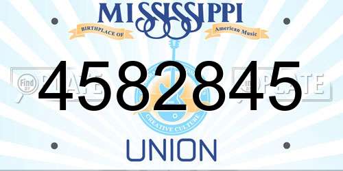 4582845 Mississippi License Plate