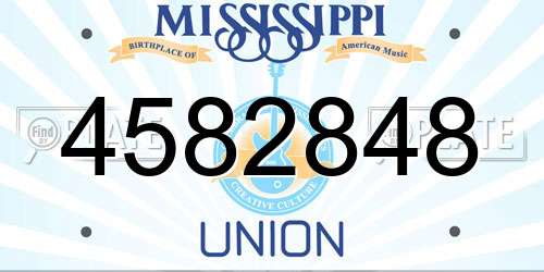 4582848 Mississippi License Plate