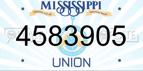 4583905 Mississippi License Plate