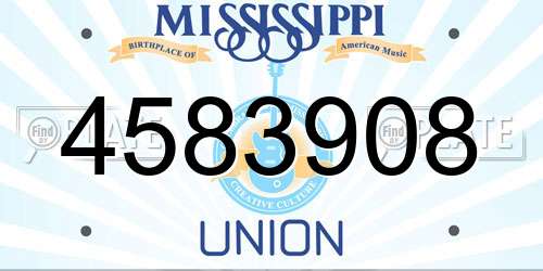 4583908 Mississippi License Plate