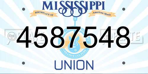 4587548 Mississippi License Plate