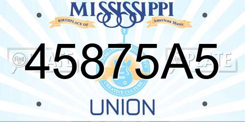 45875A5 Mississippi License Plate