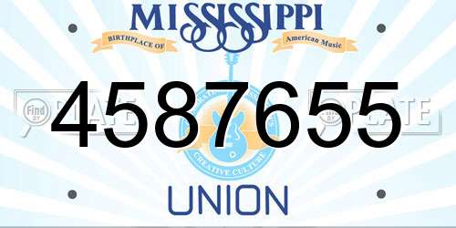 4587655 Mississippi License Plate
