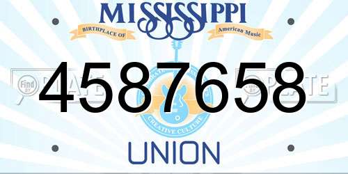 4587658 Mississippi License Plate