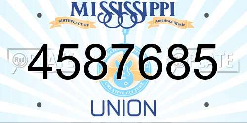 4587685 Mississippi License Plate