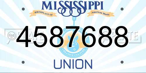 4587688 Mississippi License Plate