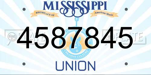 4587845 Mississippi License Plate