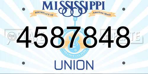 4587848 Mississippi License Plate