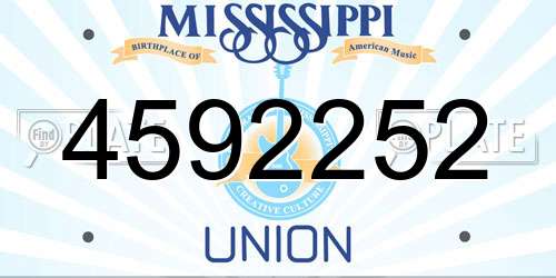 4592252 Mississippi License Plate