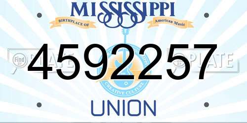 4592257 Mississippi License Plate